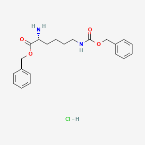 Benzyl N6-((benzyloxy)carbonyl)-D-lysinate hydrochloride chemical structure (CAS 156917-23-6)