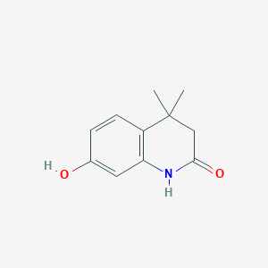 7-Hydroxy-4,4-dimethyl-3,4-dihydroquinolin-2(1H)-one chemical structure (CAS 156937-40-5)