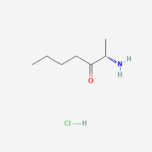 (S)-2-Aminoheptan-3-one hydrochloride chemical structure (CAS 156990-36-2)