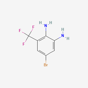 5-Bromo-3-(trifluoromethyl)benzene-1,2-diamine chemical structure (CAS 157026-19-2)