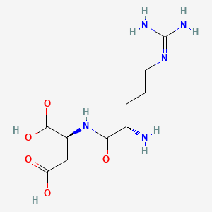 (S)-2-((S)-2-Amino-5-guanidinopentanamido)succinic acid chemical structure (CAS 15706-88-4)