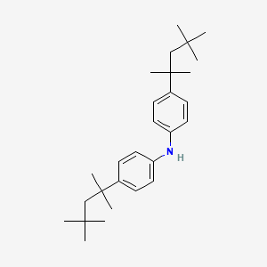 Bis(4-(2,4,4-trimethylpentan-2-yl)phenyl)amine chemical structure (CAS 15721-78-5)