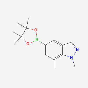 1,7-Dimethyl-5-(4,4,5,5-tetramethyl-1,3,2-dioxaborolan-2-yl)-1H-indazole chemical structure (CAS 1572397-96-6)