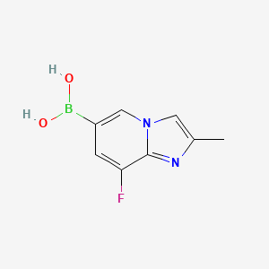 (8-Fluoro-2-methylimidazo[1,2-a]pyridin-6-yl)boronic acid chemical structure (CAS 1572398-58-3)
