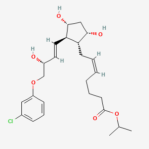 Isopropyl (Z)-7-((1R,2R,3R,5S)-2-((R,E)-4-(3-chlorophenoxy)-3-hydroxybut-1-en-1-yl)-3,5-dihydroxycyclopentyl)hept-5-enoate chemical structure (CAS 157283-66-4)