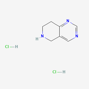 5,6,7,8-Tetrahydropyrido[4,3-d]pyrimidine dihydrochloride chemical structure (CAS 157327-49-6)