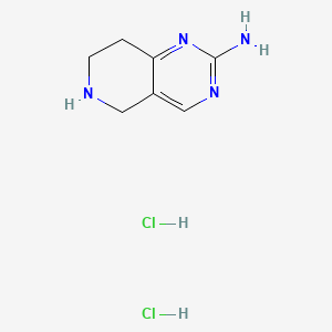 5,6,7,8-Tetrahydropyrido[4,3-d]pyrimidin-2-amine dihydrochloride chemical structure (CAS 157327-50-9)