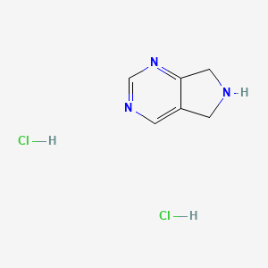 6,7-Dihydro-5H-pyrrolo[3,4-d]pyrimidine dihydrochloride chemical structure (CAS 157327-51-0)