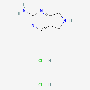 6,7-Dihydro-5H-pyrrolo[3,4-d]pyrimidin-2-amine dihydrochloride chemical structure (CAS 157327-52-1)