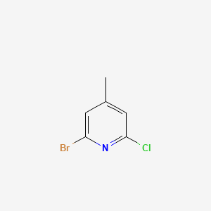 2-Bromo-6-chloro-4-methylpyridine chemical structure (CAS 157329-89-0)