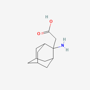 2-(2-Aminoadamantan-2-yl)acetic acid chemical structure (CAS 1573548-14-7)