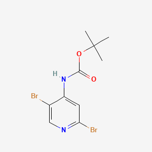 tert-Butyl (2,5-dibromopyridin-4-yl)carbamate chemical structure (CAS 1574395-46-2)