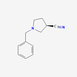 (R)-1-Benzyl-3-pyrrolidinecarbonitrile chemical structure (CAS 157528-56-8)