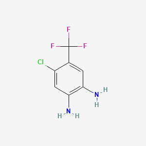 4-Chloro-5-(trifluoromethyl)benzene-1,2-diamine chemical structure (CAS 157590-59-5)