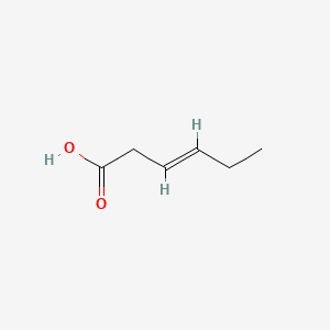 trans-3-Hexenoic acid chemical structure (CAS 1577-18-0)