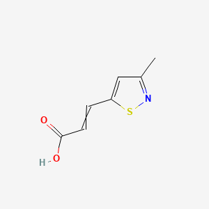 3-(3-Methylisothiazol-5-yl)acrylic acid chemical structure (CAS 1577-64-6)