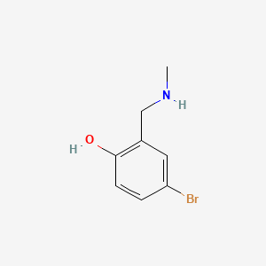 4-Bromo-2-[(methylamino)methyl]phenol chemical structure (CAS 157729-23-2)
