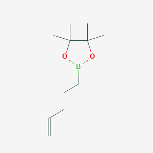 4,4,5,5-Tetramethyl-2-(pent-4-en-1-yl)-1,3,2-dioxaborolane chemical structure (CAS 157735-10-9)