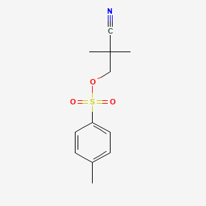 2-Cyano-2-methylpropyl 4-methylbenzenesulfonate chemical structure (CAS 157736-55-5)