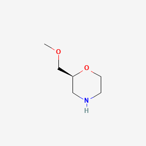 (2S)-2-(Methoxymethyl)morpholine chemical structure (CAS 157791-20-3)