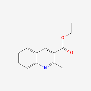 Ethyl 2-methylquinoline-3-carboxylate chemical structure (CAS 15785-08-7)