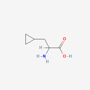2-Amino-3-cyclopropylpropanoic acid chemical structure (CAS 15785-52-1)