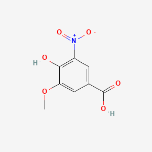 4-Hydroxy-3-methoxy-5-nitrobenzoic acid chemical structure (CAS 15785-54-3)