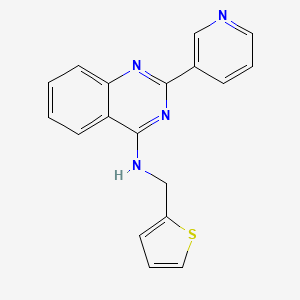 2-(Pyridin-3-yl)-N-(thiophen-2-ylmethyl)quinazolin-4-amine chemical structure (CAS 157862-84-5)