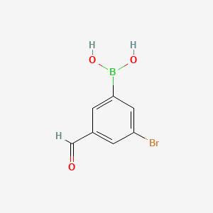 (3-Bromo-5-formylphenyl)boronic acid chemical structure (CAS 157866-06-3)