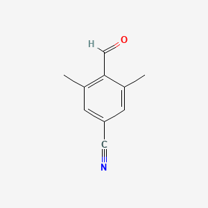 4-Formyl-3,5-dimethylbenzonitrile chemical structure (CAS 157870-16-1)