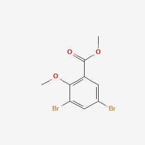Methyl 3,5-dibromo-2-methoxybenzoate chemical structure (CAS 15790-59-7)