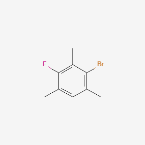 2-Bromo-4-fluoro-1,3,5-trimethylbenzene chemical structure (CAS 1580-05-8)
