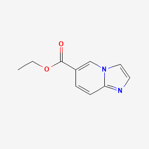 Ethyl imidazo[1,2-a]pyridine-6-carboxylate chemical structure (CAS 158001-04-8)