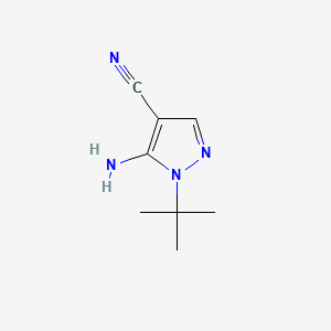 5-Amino-1-(tert-butyl)-1H-pyrazole-4-carbonitrile chemical structure (CAS 158001-28-6)