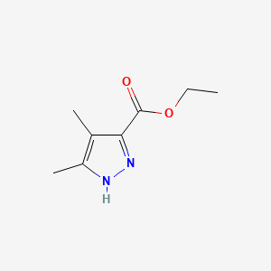 Ethyl 4,5-dimethyl-1H-pyrazole-3-carboxylate chemical structure (CAS 15803-27-7)