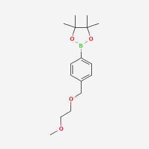 2-(4-((2-Methoxyethoxy)methyl)phenyl)-4,4,5,5-tetramethyl-1,3,2-dioxaborolane chemical structure (CAS 1580442-16-5)