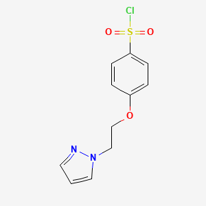4-(2-(1H-Pyrazol-1-yl)ethoxy)benzenesulfonyl chloride chemical structure (CAS 1580483-91-5)