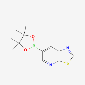 6-(4,4,5,5-Tetramethyl-1,3,2-dioxaborolan-2-yl)thiazolo[5,4-b]pyridine chemical structure (CAS 1580489-60-6)