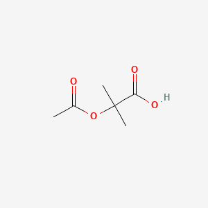 2-(Acetyloxy)-2-methylpropanoic acid chemical structure (CAS 15805-98-8)
