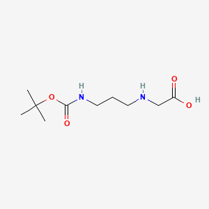 (3-((tert-Butoxycarbonyl)amino)propyl)glycine chemical structure (CAS 158073-49-5)