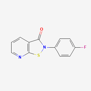 2-(4-Fluorophenyl)isothiazolo[5,4-b]pyridin-3(2H)-one chemical structure (CAS 158093-65-3)