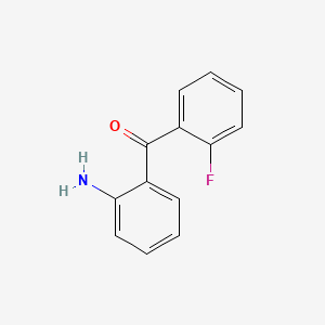 (2-Aminophenyl)(2-fluorophenyl)methanone chemical structure (CAS 1581-13-1)