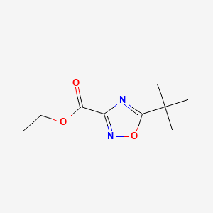 Ethyl 5-(tert-butyl)-1,2,4-oxadiazole-3-carboxylate chemical structure (CAS 158154-63-3)