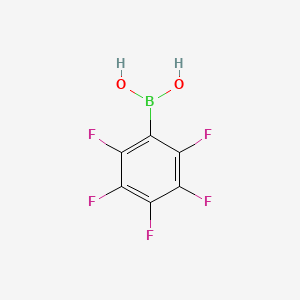 Pentafluorophenylboronic acid chemical structure (CAS 1582-24-7)
