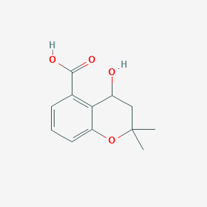 4-Hydroxy-2,2-dimethylchroman-5-carboxylic acid chemical structure (CAS 158227-26-0)