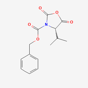 (S)-Benzyl 4-isopropyl-2,5-dioxooxazolidine-3-carboxylate chemical structure (CAS 158257-41-1)