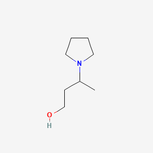 3-(Pyrrolidin-1-yl)butan-1-ol chemical structure (CAS 158261-95-1)