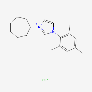 1-Cycloheptyl-3-mesityl-1H-imidazol-3-ium chloride chemical structure (CAS 1583244-04-5)