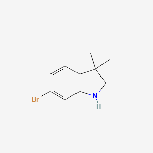6-Bromo-3,3-dimethylindoline chemical structure (CAS 158326-85-3)