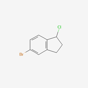 5-Bromo-1-chloro-2,3-dihydro-1H-indene chemical structure (CAS 158330-91-7)